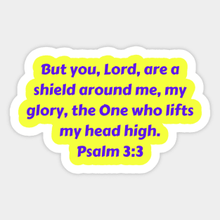 Bible Verse Psalm 3:3 Sticker